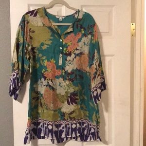 100% silk CAbi tunic